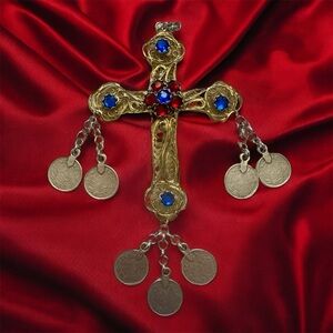 Large Antique Ethnic Cross #xhubleta
